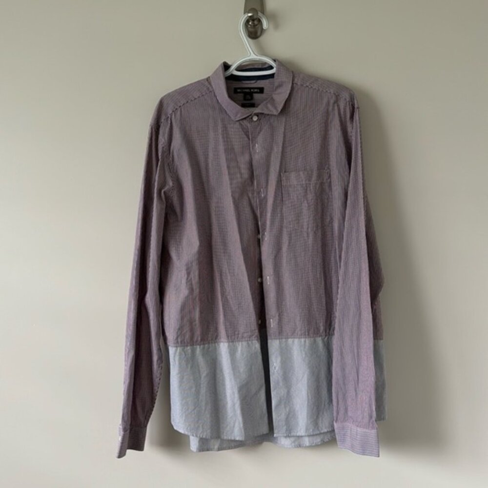 Michael Kors Men Button Down Long Sleeve Shirt Plus Size XXL